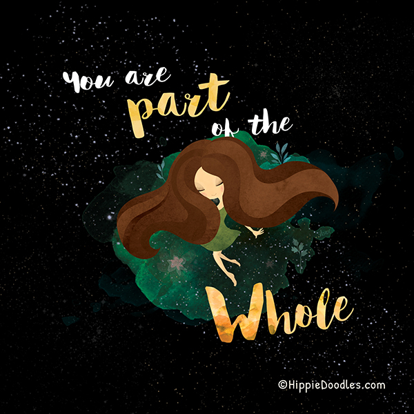 Hippie Doodles You Are Part Of The Whole Inspirational Art Print  